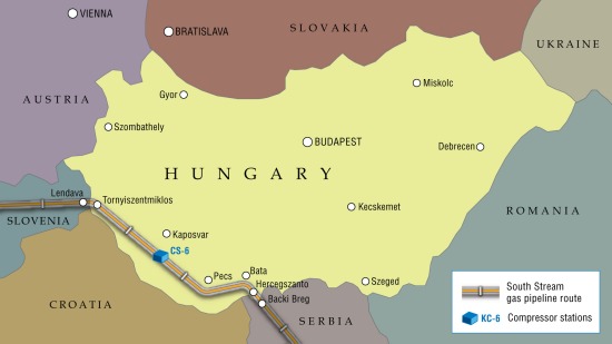 South Stream in Hungary - image source gazprom.com